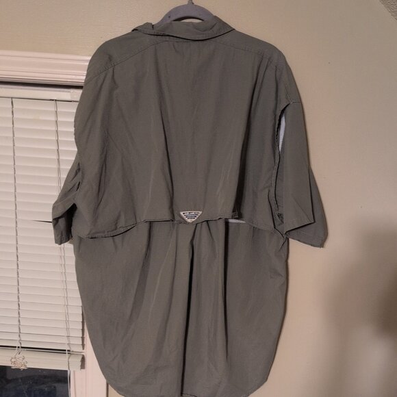 COLUMBIA Sportswear PFG Short Sleeve Gray Vented Fishing Shirt Size XXL - Picture 5 of 8